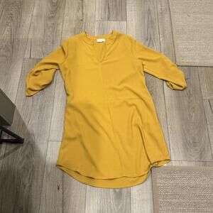 Emelia Mustard Yellow Women's Dress S